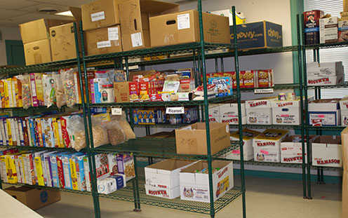 Nazareth Area Food Bank Shelves