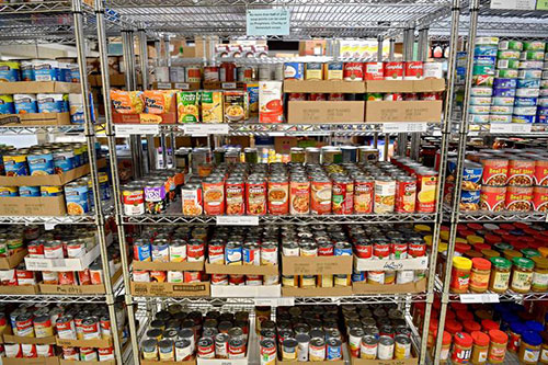 Nazareth Area Food Bank Shelves